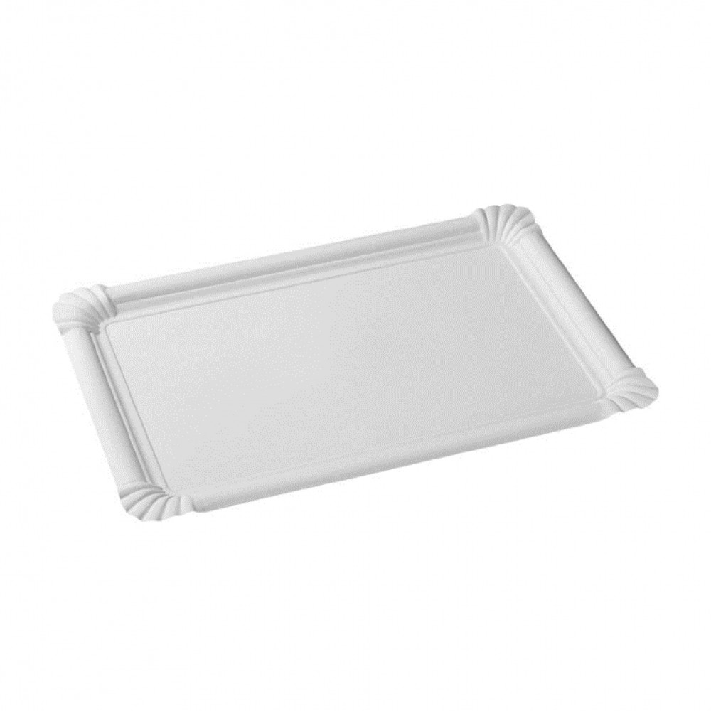 SET DE 3 PLATEAUX RECT BLANC 29*39CM