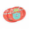 ASSIETTES CARTON MONSTRES X6 D23CM