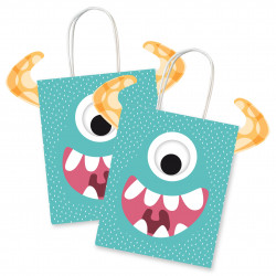SACS MONSTRES X4 EN PAPIER AVEC OEIL MOB