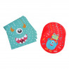 INVITATIONS+ENVELOPPES X6 MONSTRES ANNIV
