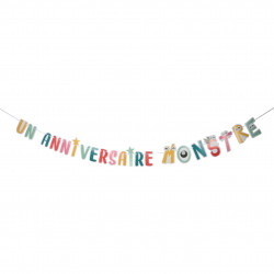Guirlande de lettres un anniversaire Monstre 2.65m