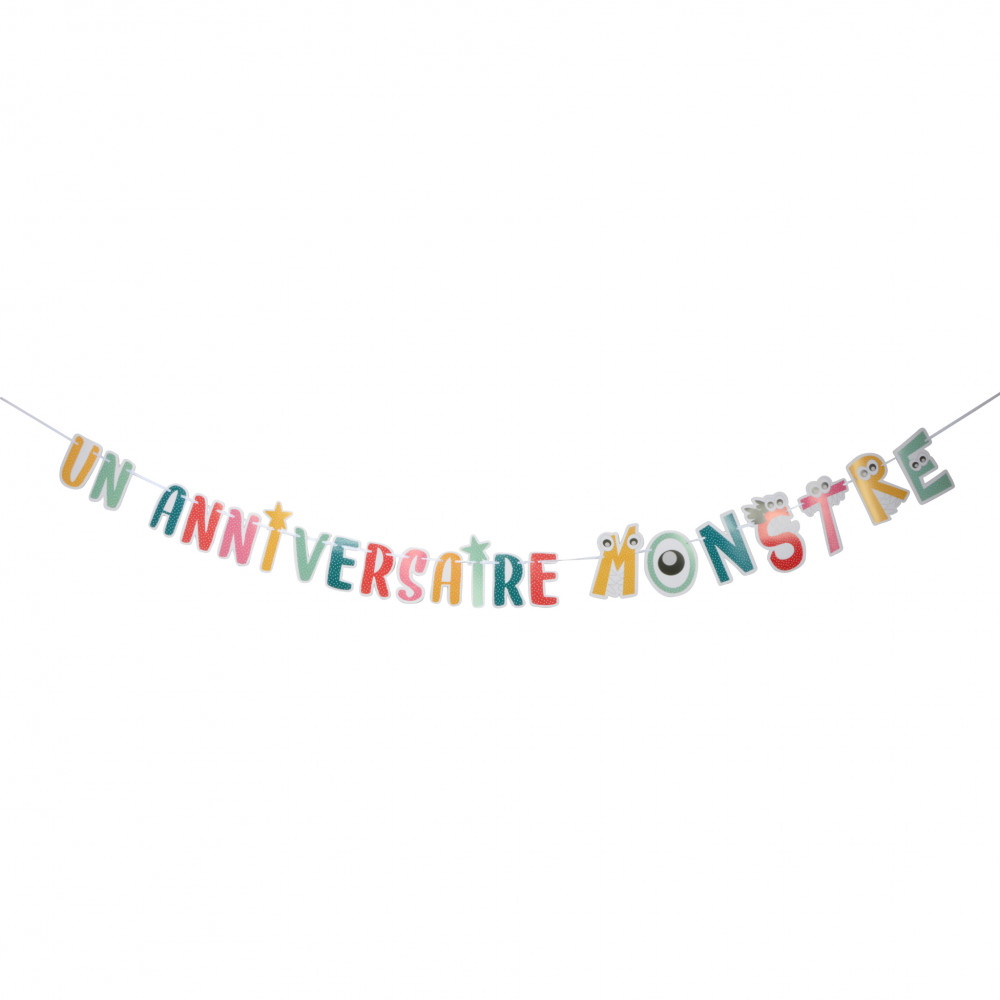 GUIRLANDE LETTRE UN ANNIVERSAIRE MONSTRE