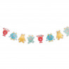 GUIRLANDE 8 PETITS MONSTRES EN CARTON 2M
