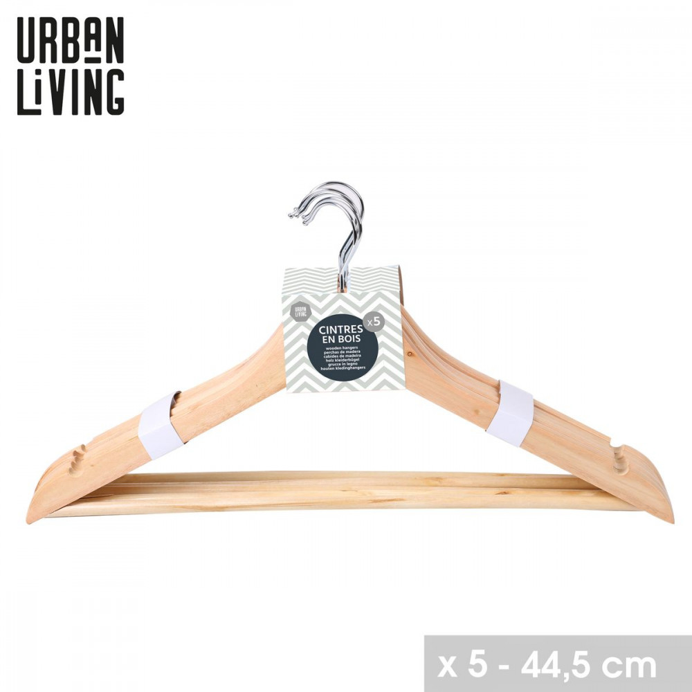 SET DE 5 CINTRES EN BOIS