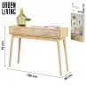 CONSOLE "SHELBY" AVEC 2 TIROIRS SYSTEME