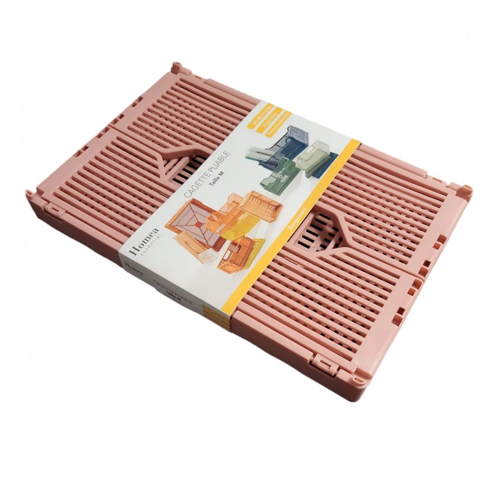 Cassa pieghevole impilabile rosa taglia M