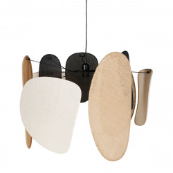 SUSPENSION 'ALMERIA'LIN JUTE BEIGE NOIRE