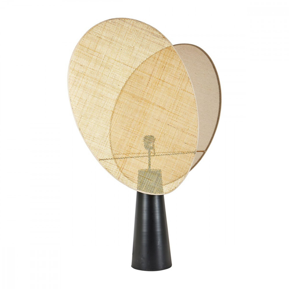 LAMPE ROTIN LIN MÉTAL 'ALMERIA' BEIGE