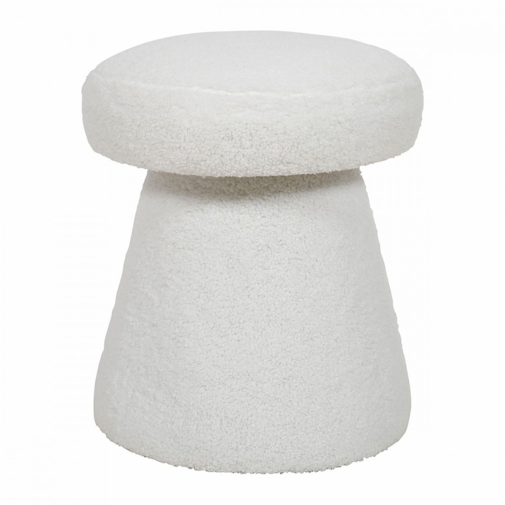 TABOURET FLORA BOUCLETTE BLANC BOUCHON