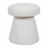 Tabouret Flora Bouclettes blanche