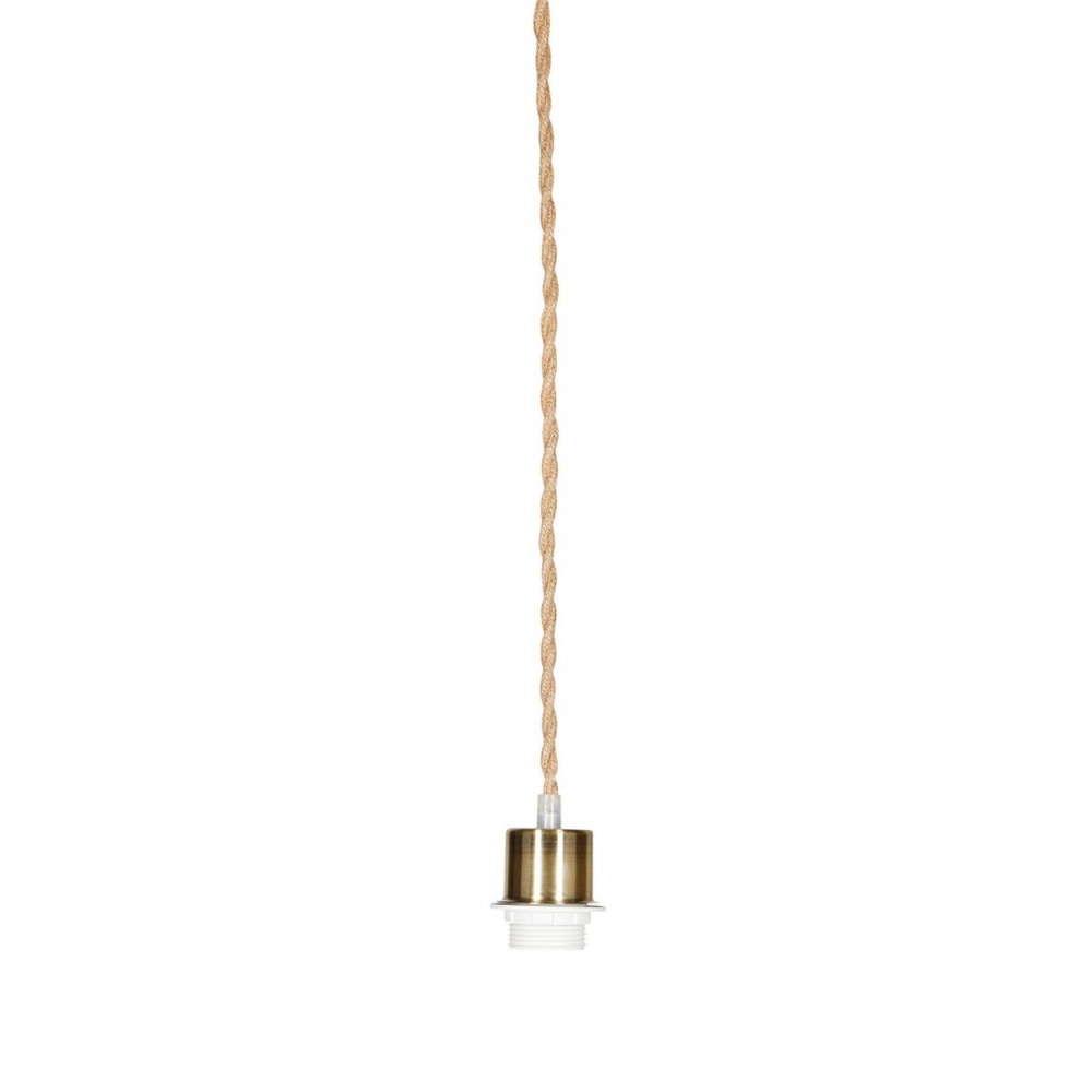 Cordon électrique beige et doré suspension corde