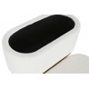 Banquette coffre Orlane bouclette blanc 80x40x40cm