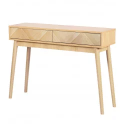 Console en bois "Shelby" 2 tiroirs 100x30x75cm