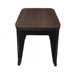 Sgabello in metallo nero opaco H46cm