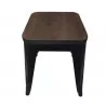 Sgabello in metallo nero opaco H46cm