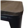 Tabouret métal noir mate H46cm