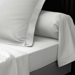 Drap housse Percaline blanc 160x200cm