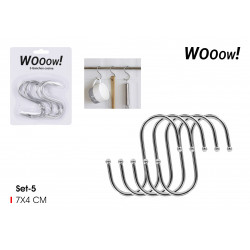 SET 5 CROCHETS 7X4CM WOOOW