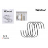 SET 5 CROCHETS 7X4CM WOOOW