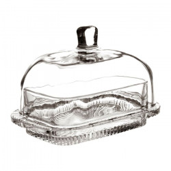 BEURRIER NYMPHEA 17X12X11CM VERRE
