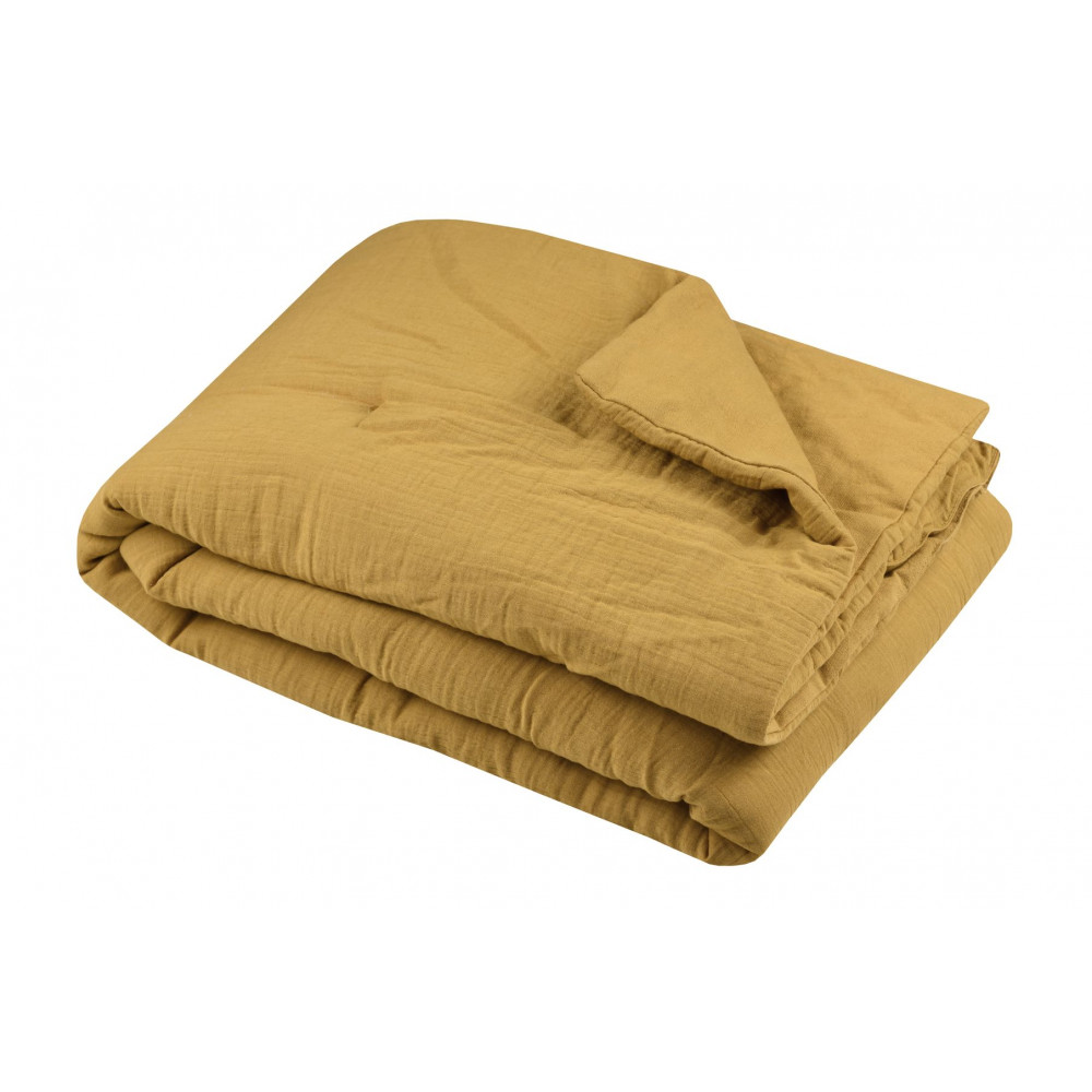 PLAID EDREDON COLINE MOUTARDE 180X220 PLAID EDREDON COLINE MOUTARDE 180X220