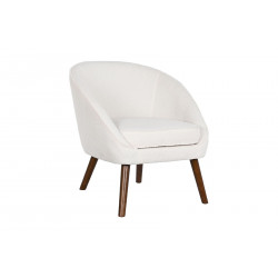 Fauteuil "Wooly" bouclettes blanc 76x69x73cm