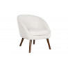 FAUTEUIL "WOOLY" bouclettes blancs 76X69