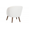 FAUTEUIL "WOOLY" bouclettes blancs 76X69
