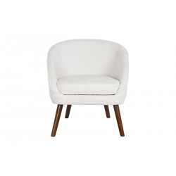 FAUTEUIL "WOOLY" bouclettes blancs 76X69