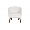 Fauteuil "Wooly" bouclettes blanc 76x69x73cm