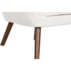 FAUTEUIL "WOOLY" bouclettes blancs 76X69