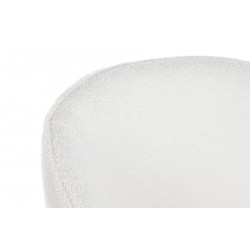 FAUTEUIL "WOOLY" bouclettes blancs 76X69