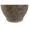VASE "FEUILLES BRUN" 17X17X22 en GRÈS M