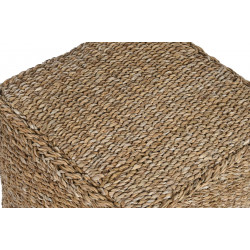 Pouf repose-pieds en jonc de mer 40x40x40cm