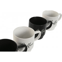 SUPPORT ET MUG X4 "COFFEE" 9X7,5X9 380M