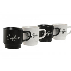 SUPPORT ET MUG X4 "COFFEE" 9X7,5X9 380M