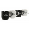 SUPPORT ET MUG X4 "COFFEE" 9X7,5X9 380M