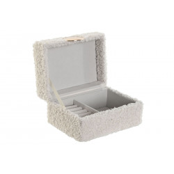 BOÎTE à BIJOUX "WOOLY" Bouclettes BLANC