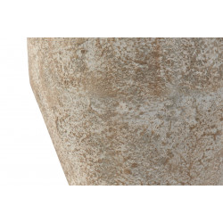 VASE "ANTIQUE" 23,5X23,5X30 VIEILLI BLAN