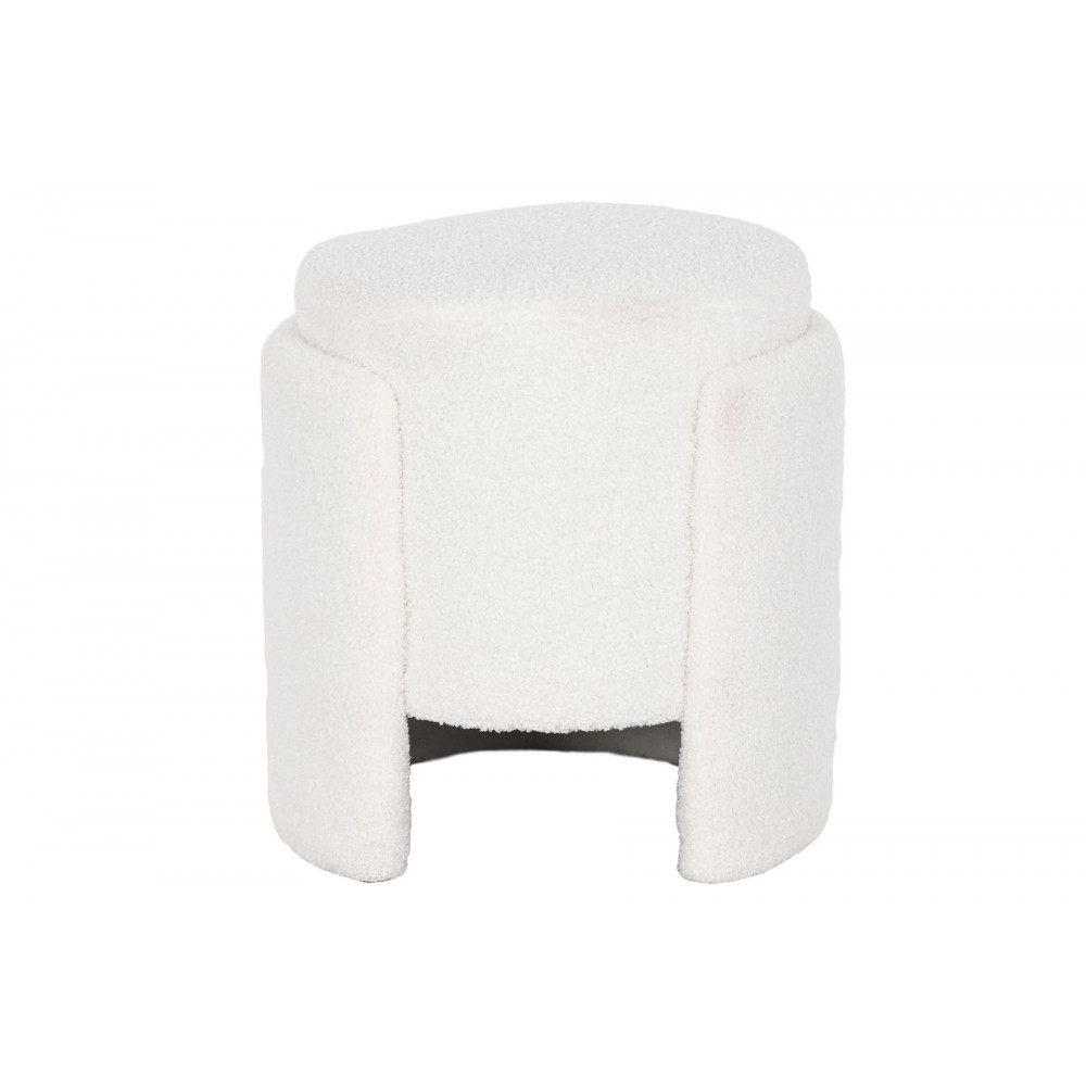 Pouf Rond Repose-pieds En Velours - 20x19cm - Rouge, Pour Salon, Entrée, Dressing