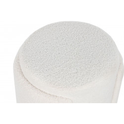 POUF "WOOLY" ROND REPOSE-PIEDS bouclette