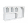 ÉTAGÈRE MURALE " ARCS BLANC" MDF 59X7X29