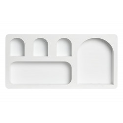 ÉTAGÈRE MURALE " ARCS BLANC" MDF 59X7X29