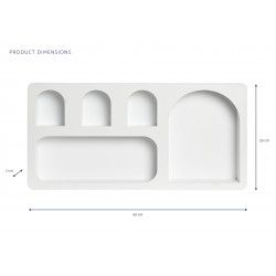 ÉTAGÈRE MURALE " ARCS BLANC" MDF 59X7X29