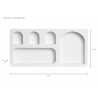 ÉTAGÈRE MURALE " ARCS BLANC" MDF 59X7X29 ÉTAGÈRE MURALE " ARCS BLANC" MDF 59X7X29