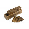COFFRET JEU DE DOMINOS EN BOIS 28CM