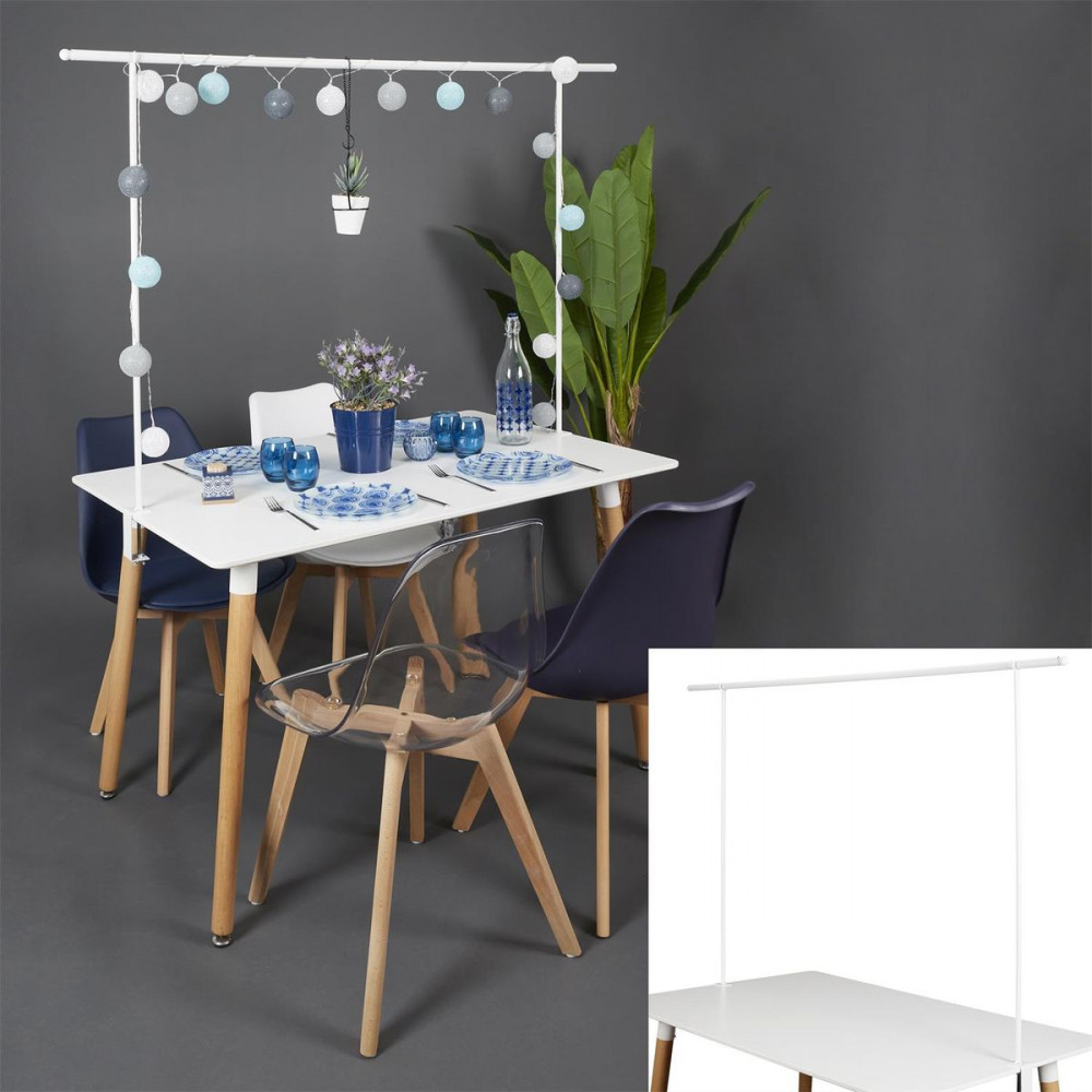 BARRE DECO DE TABLE BLANC AJUSTABLE INT/