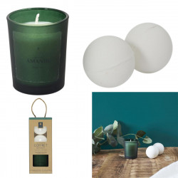 Coffret bougie parfumée amande 2 boules de bain