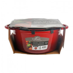 COCOTTE FONTE RONDE 5L ROUGE INTERIEUR BLANC