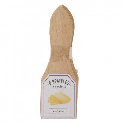 Spatules à raclette en bois hêtre lot de six